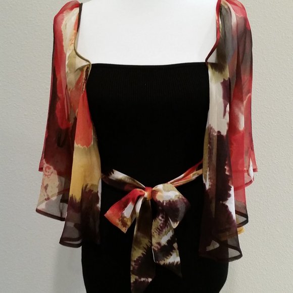 Bebe Black & Red Top - Picture 1 of 5